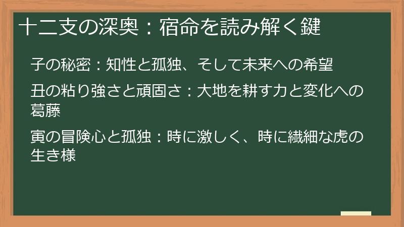 十二支の深奥：宿命を読み解く鍵