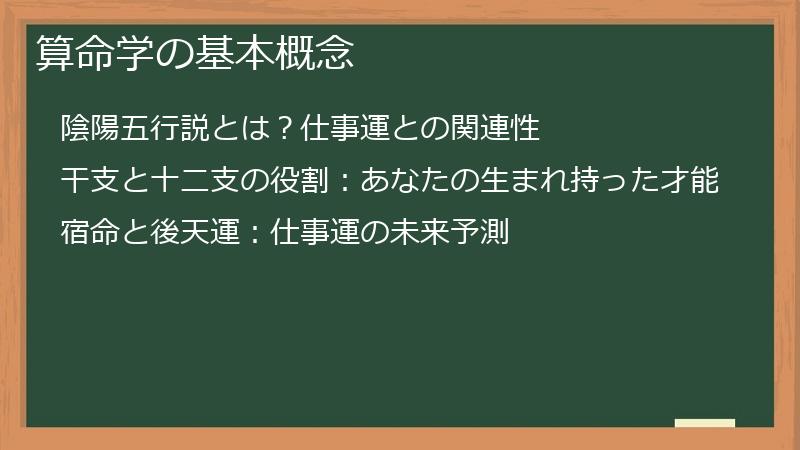 算命学の基本概念