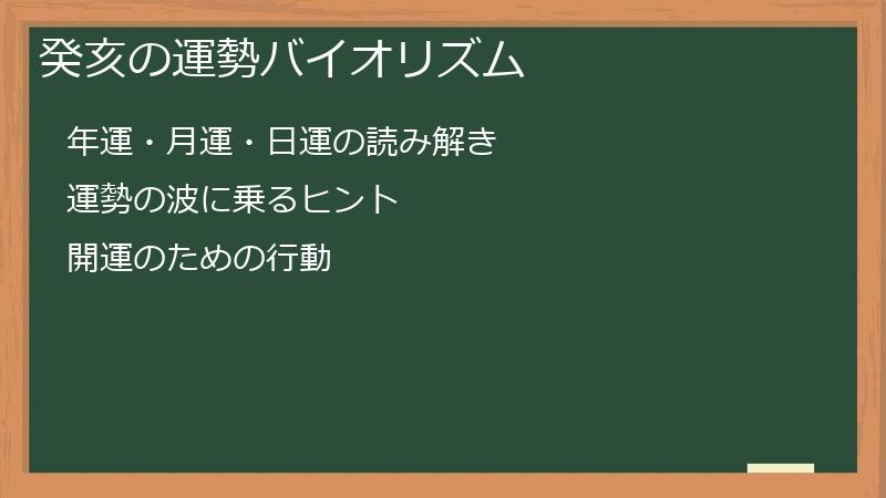 癸亥の運勢バイオリズム