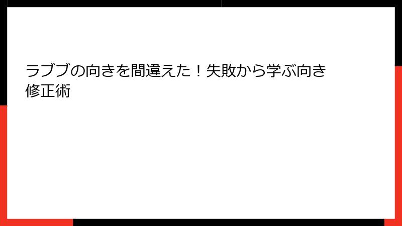 ラブブの向きを間違えた！失敗から学ぶ向き修正術
