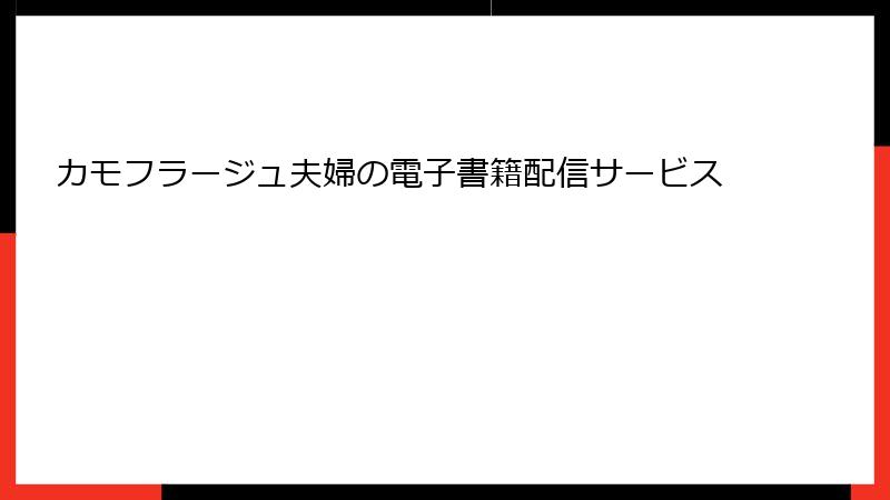 カモフラージュ夫婦の電子書籍配信サービス